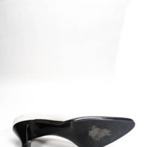 Chanel White Black Leather Pointed Toe - Picture 4 of 4